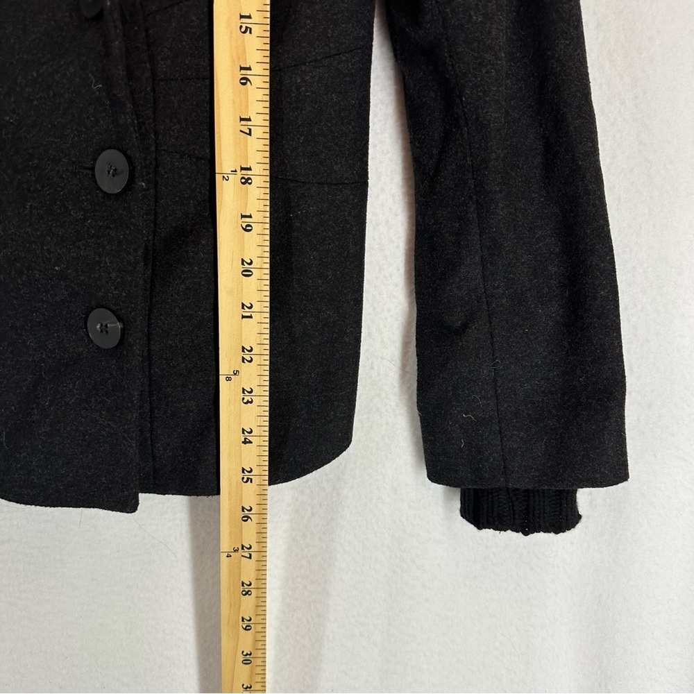 Zara Basic Peacoat Button Wool Blend Womans Small… - image 5